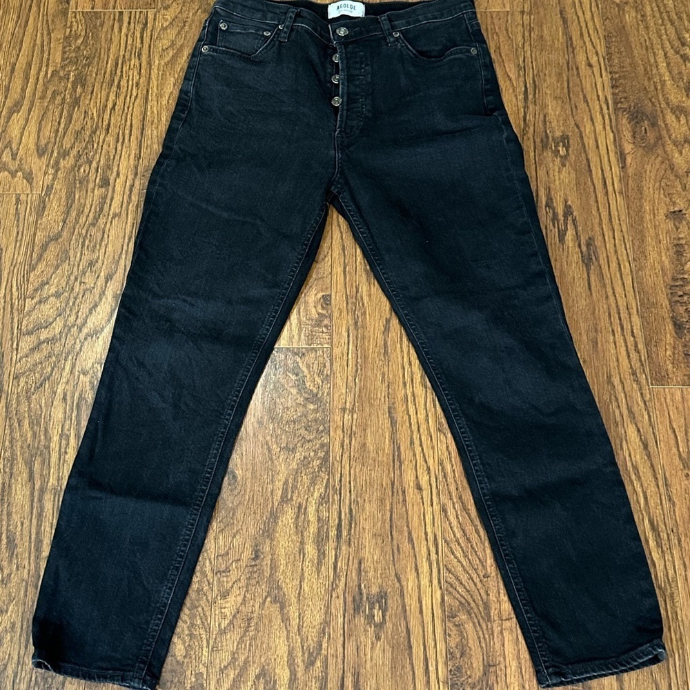Agolde Black Straight-Leg Jeans Timeless Design